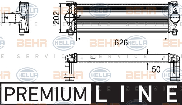 Intercooler, compresor (8ML376756121 HELLA) RENAULT TRUCKS