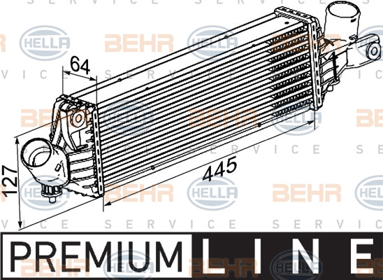 Intercooler, compresor (8ML376777081 HELLA) NISSAN