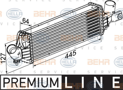 Intercooler, compresor (8ML376777081 HELLA) NISSAN