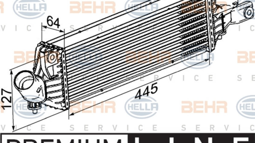 Intercooler, compresor (8ML376777081 HELLA) NISSAN