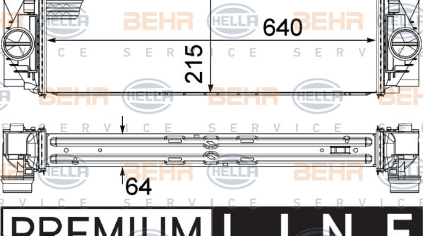 Intercooler, compresor (8ML376777391 HELLA) MERCEDES-BENZ