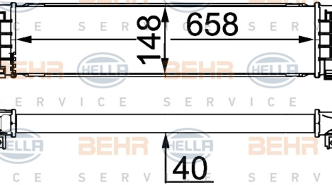 Intercooler, compresor (8ML376791764 HELLA) FORD,VOLVO