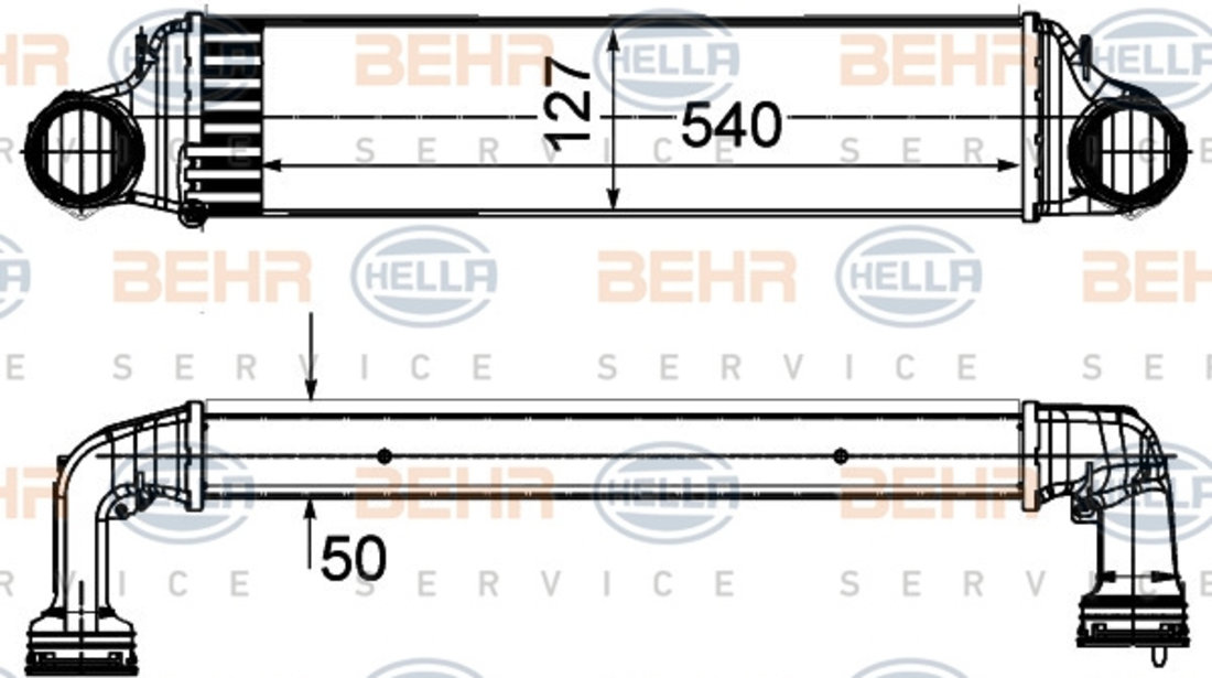 Intercooler, compresor (8ML376988064 HELLA) BMW