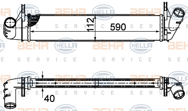 Intercooler, compresor (8ML376988134 HELLA) DACIA