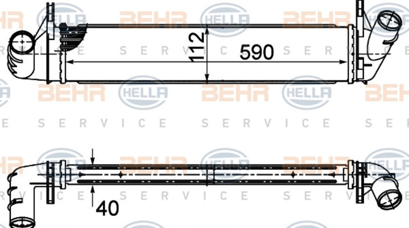 Intercooler, compresor (8ML376988134 HELLA) DACIA