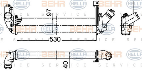 Intercooler, compresor (8ML376988314 HELLA) NISSAN,RENAULT
