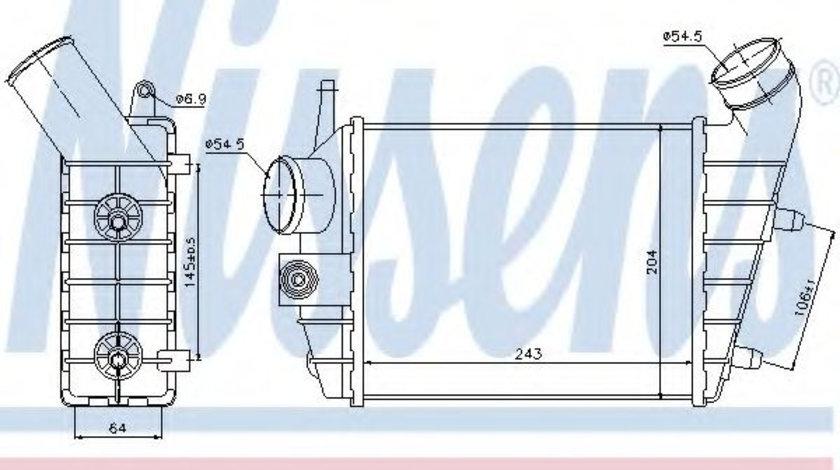 Intercooler, compresor ALFA ROMEO 156 (932) (1997 - 2005) NISSENS 96699 piesa NOUA