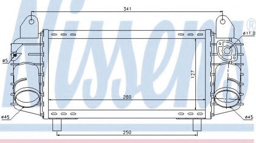 Intercooler, compresor AUDI A2 (8Z0) (2000 - 2005) NISSENS 96793 piesa NOUA