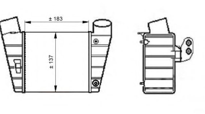 Intercooler, compresor AUDI A3 (8L1) (1996 - 2003) NRF 30544 piesa NOUA