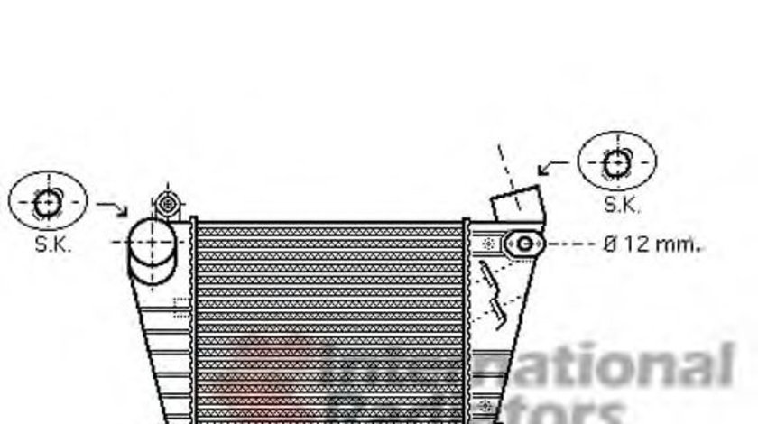 Intercooler, compresor AUDI A3 (8L1) (1996 - 2003) VAN WEZEL 03004200 piesa NOUA