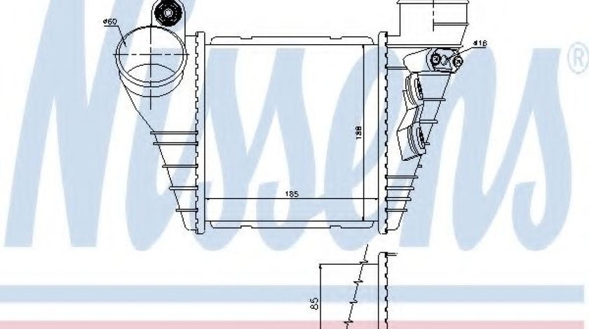 Intercooler, compresor AUDI A3 (8L1) (1996 - 2003) NISSENS 96847 piesa NOUA