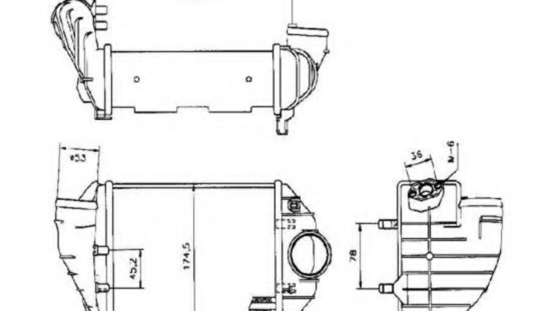 Intercooler, compresor AUDI A4 (8D2, B5) (1994 - 2001) NRF 30133 piesa NOUA