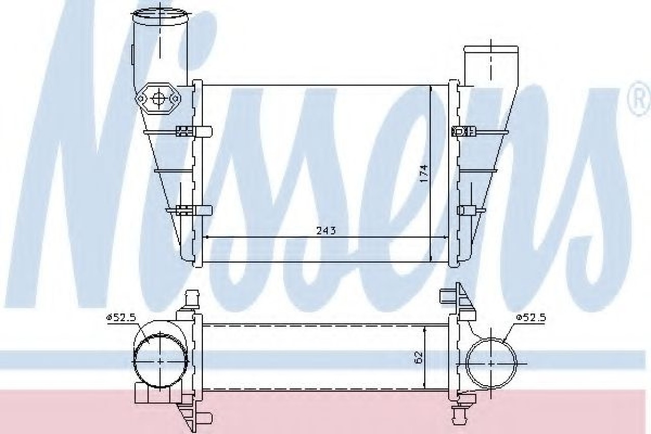 Intercooler, compresor AUDI A4 (8D2, B5) (1994 - 2001) NISSENS 96896 piesa NOUA