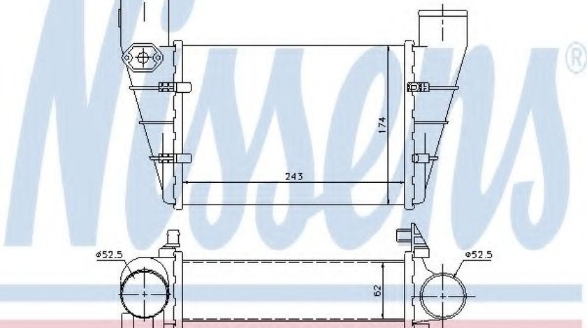 Intercooler, compresor AUDI A4 (8D2, B5) (1994 - 2001) NISSENS 96896 piesa NOUA