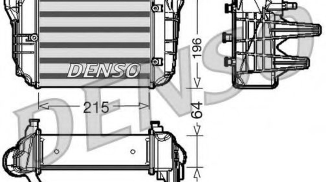 Intercooler, compresor AUDI A4 (8E2, B6) (2000 - 2004) DENSO DIT02002 piesa NOUA