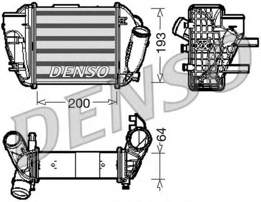 Intercooler, compresor AUDI A4 (8E2, B6) (2000 - 2004) DENSO DIT02005 piesa NOUA