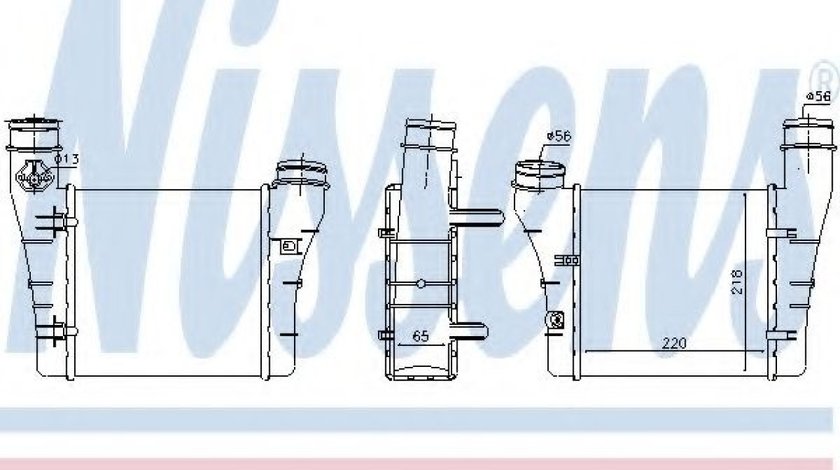 Intercooler, compresor AUDI A4 (8EC, B7) (2004 - 2008) NISSENS 96549 piesa NOUA
