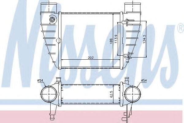 Intercooler, compresor AUDI A4 (8EC, B7) (2004 - 2008) NISSENS 96426 piesa NOUA