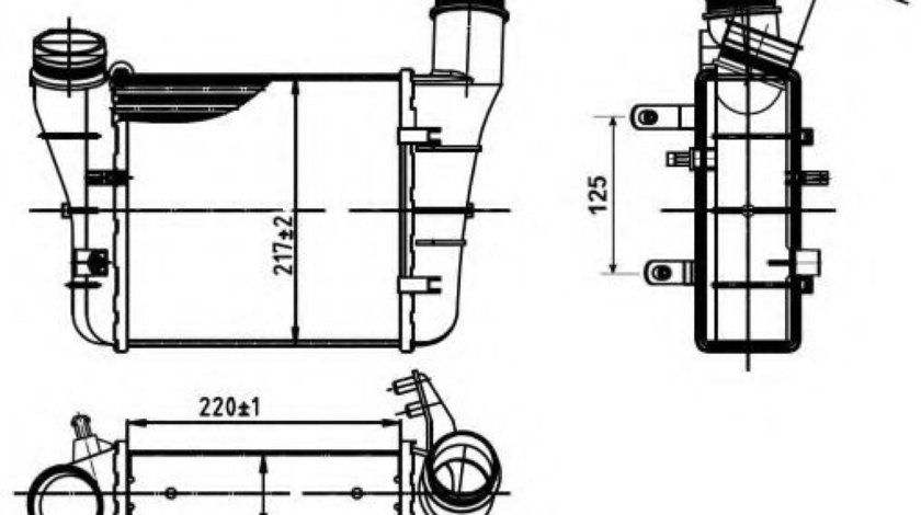 Intercooler, compresor AUDI A4 (8EC, B7) (2004 - 2008) NRF 30251 piesa NOUA