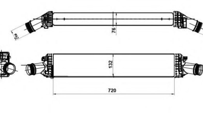 Intercooler, compresor AUDI A4 (8K2, B8) (2007 - 2015) NRF 30189 piesa NOUA