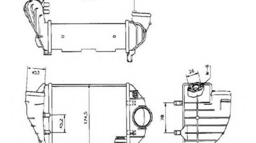 Intercooler, compresor AUDI A4 Avant (8D5, B5) (1994 - 2001) NRF 30133 piesa NOUA