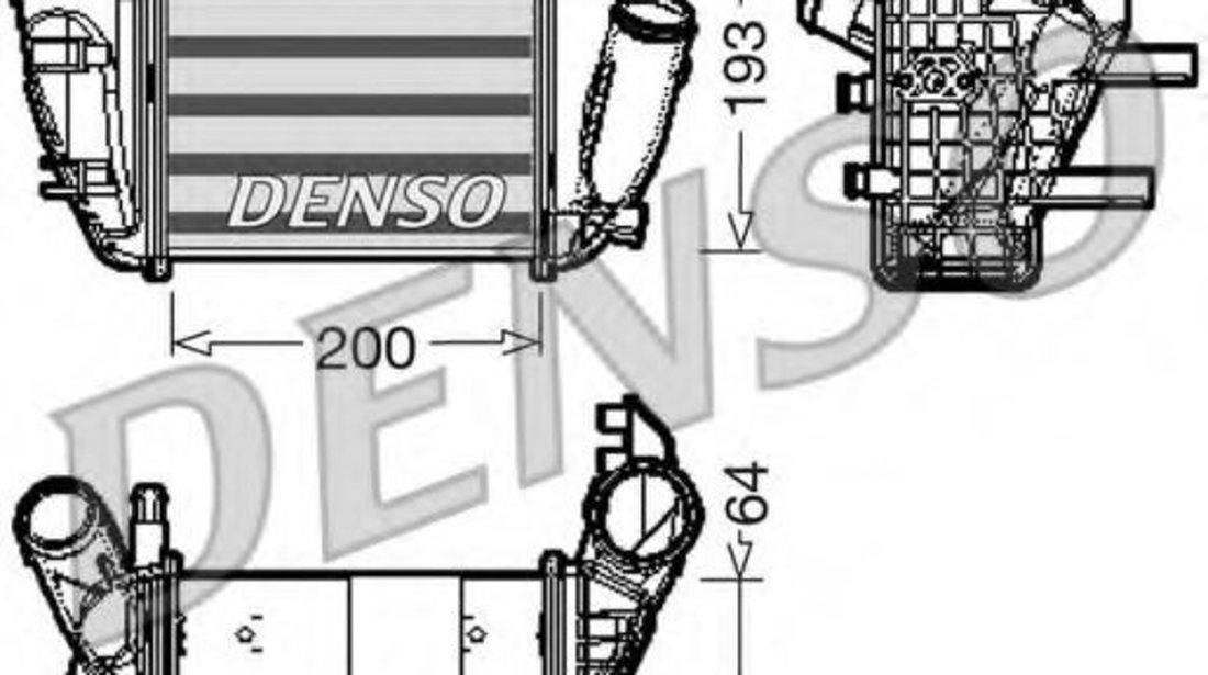 Intercooler, compresor AUDI A4 Avant (8E5, B6) (2001 - 2004) DENSO DIT02005 piesa NOUA
