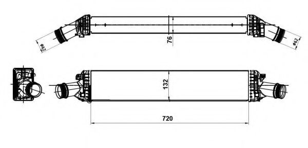 Intercooler, compresor AUDI A4 Avant (8K5, B8) (2007 - 2015) NRF 30189 piesa NOUA
