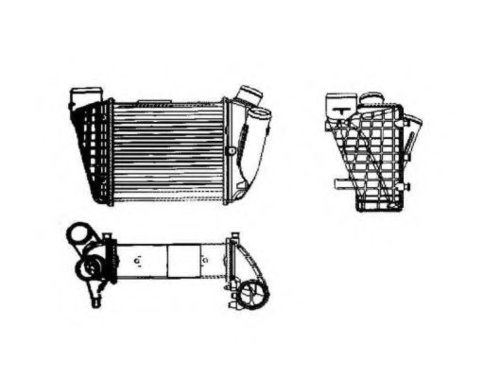 Intercooler, compresor AUDI A4 Cabriolet (8H7, B6, 8HE, B7) (2002 - 2009) NRF 30754 piesa NOUA