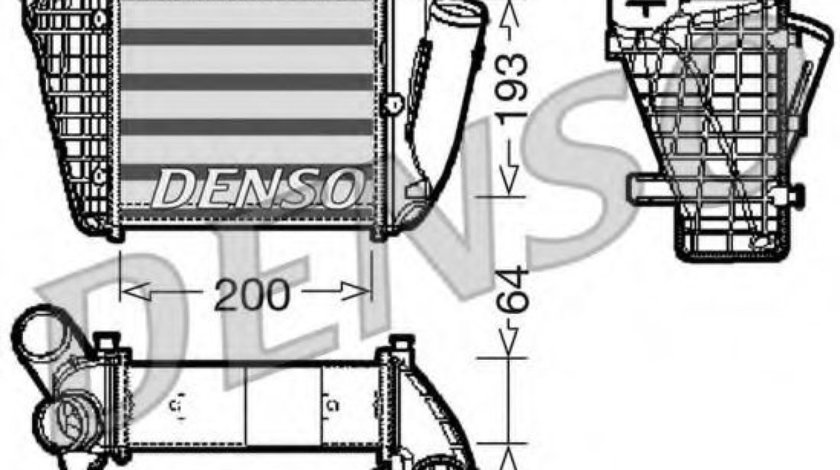 Intercooler, compresor AUDI A4 Cabriolet (8H7, B6, 8HE, B7) (2002 - 2009) DENSO DIT02004 piesa NOUA