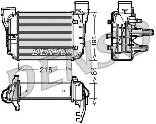 Intercooler, compresor AUDI A4 Cabriolet (8H7, B6, 8HE, B7) (2002 - 2009) DENSO DIT02002 piesa NOUA
