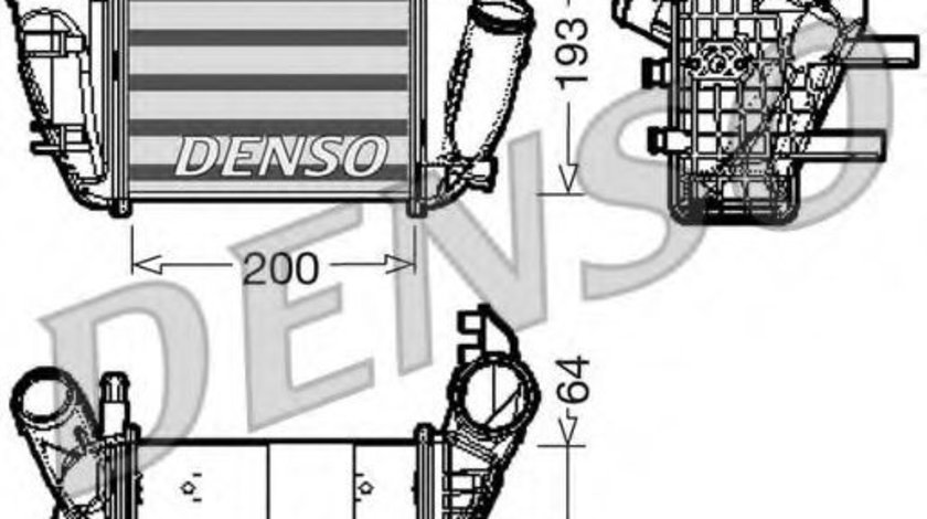 Intercooler, compresor AUDI A4 Cabriolet (8H7, B6, 8HE, B7) (2002 - 2009) DENSO DIT02005 piesa NOUA