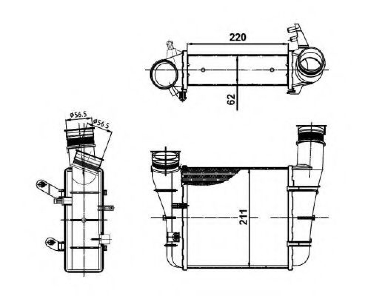 Intercooler, compresor AUDI A6 (4B2, C5) (1997 - 2005) NRF 30148A piesa NOUA