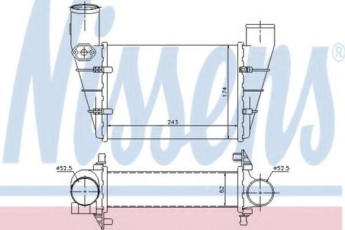 Intercooler, compresor AUDI A6 Avant (4B5, C5) (1997 - 2005) NISSENS 96896 piesa NOUA