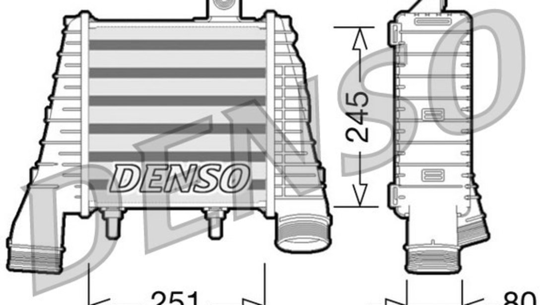 Intercooler, compresor AUDI A8 D4 (4H2, 4H8, 4HC, 4HL) DENSO DIT02009
