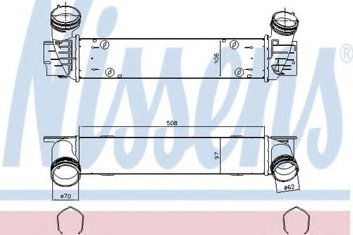 Intercooler, compresor BMW Seria 1 Cabriolet (E88) (2008 - 2013) NISSENS 96480 piesa NOUA