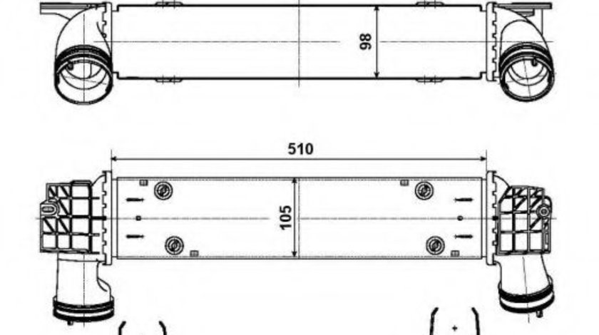 Intercooler, compresor BMW Seria 1 Cabriolet (E88) (2008 - 2013) NRF 30907A piesa NOUA