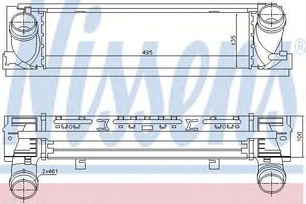 Intercooler, compresor BMW Seria 1 (F20) (2010 - 2016) NISSENS 96450 piesa NOUA