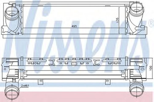 Intercooler, compresor BMW Seria 1 (F20) (2010 - 2016) NISSENS 96450 piesa NOUA