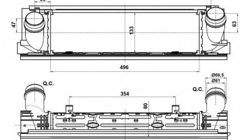 Intercooler, compresor BMW Seria 2 Cupe (F22, F87) (2013 - 2016) NRF 30482 piesa NOUA