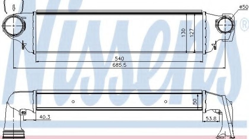 Intercooler, compresor BMW Seria 3 Cabriolet (E46) (2000 - 2007) NISSENS 96654 piesa NOUA