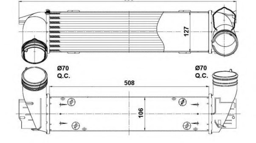 Intercooler, compresor BMW Seria 3 Cupe (E92) (2006 - 2013) NRF 30386 piesa NOUA