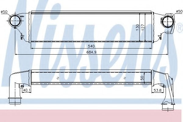 Intercooler, compresor BMW Seria 3 (E46) (1998 - 2005) NISSENS 96741 piesa NOUA
