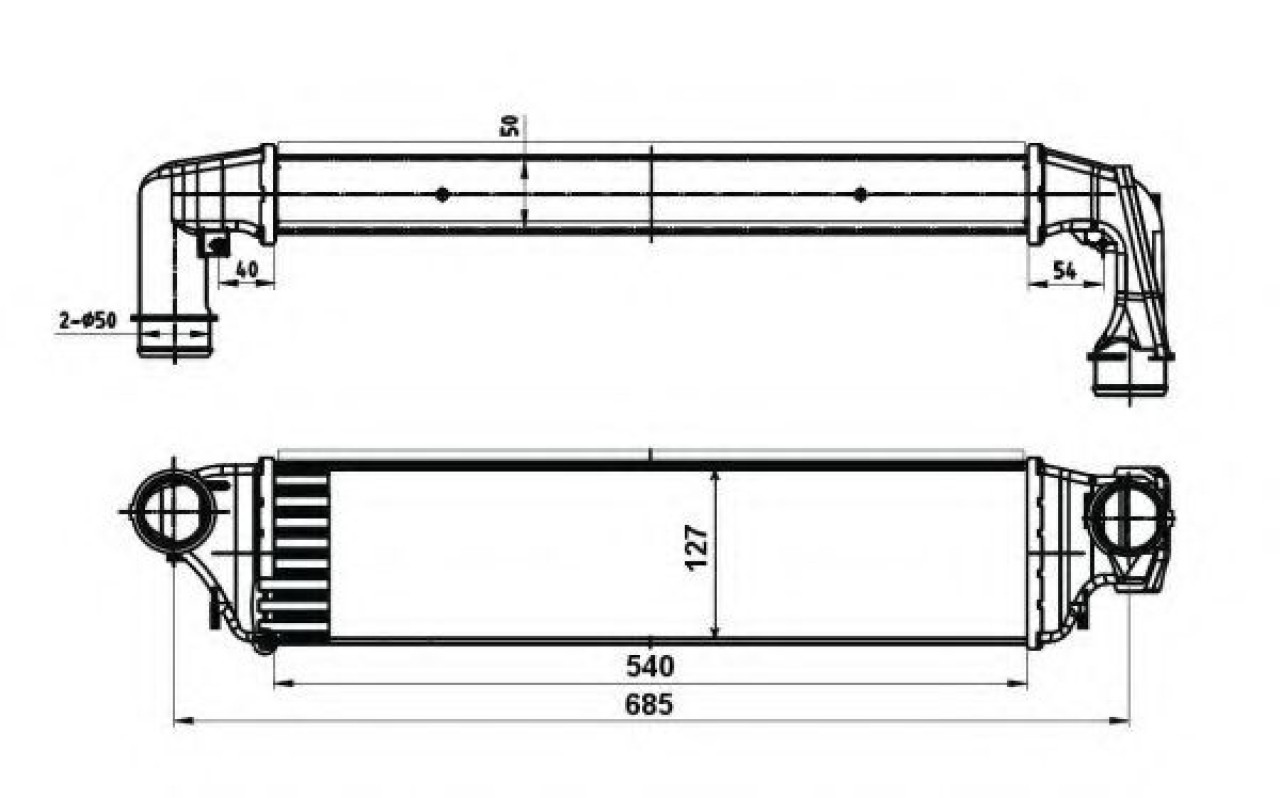 Intercooler, compresor BMW Seria 3 (E46) (1998 - 2005) NRF 30119A piesa NOUA
