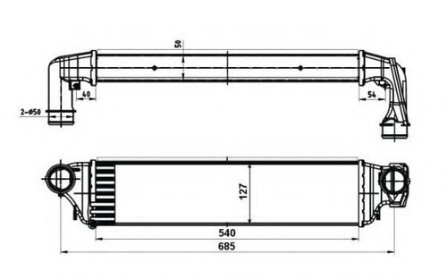 Intercooler, compresor BMW Seria 3 (E46) (1998 - 2005) NRF 30119A piesa NOUA