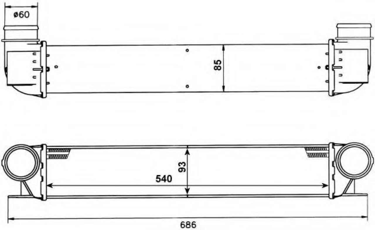 Intercooler, compresor BMW Seria 5 (E39) (1995 - 2003) NRF 30129A piesa NOUA