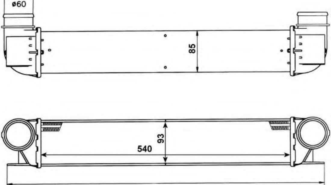 Intercooler, compresor BMW Seria 5 (E39) (1995 - 2003) NRF 30129A piesa NOUA