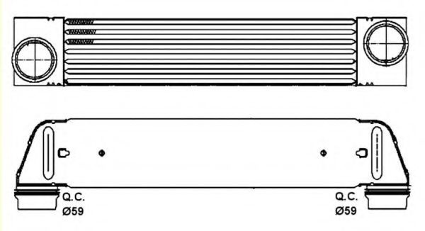 Intercooler, compresor BMW Seria 5 (E60) (2003 - 2010) NRF 30317 piesa NOUA