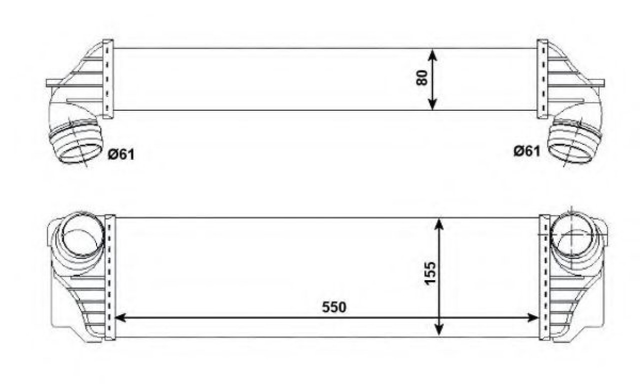 Intercooler, compresor BMW Seria 5 (F10, F18) (2009 - 2016) NRF 30523 piesa NOUA