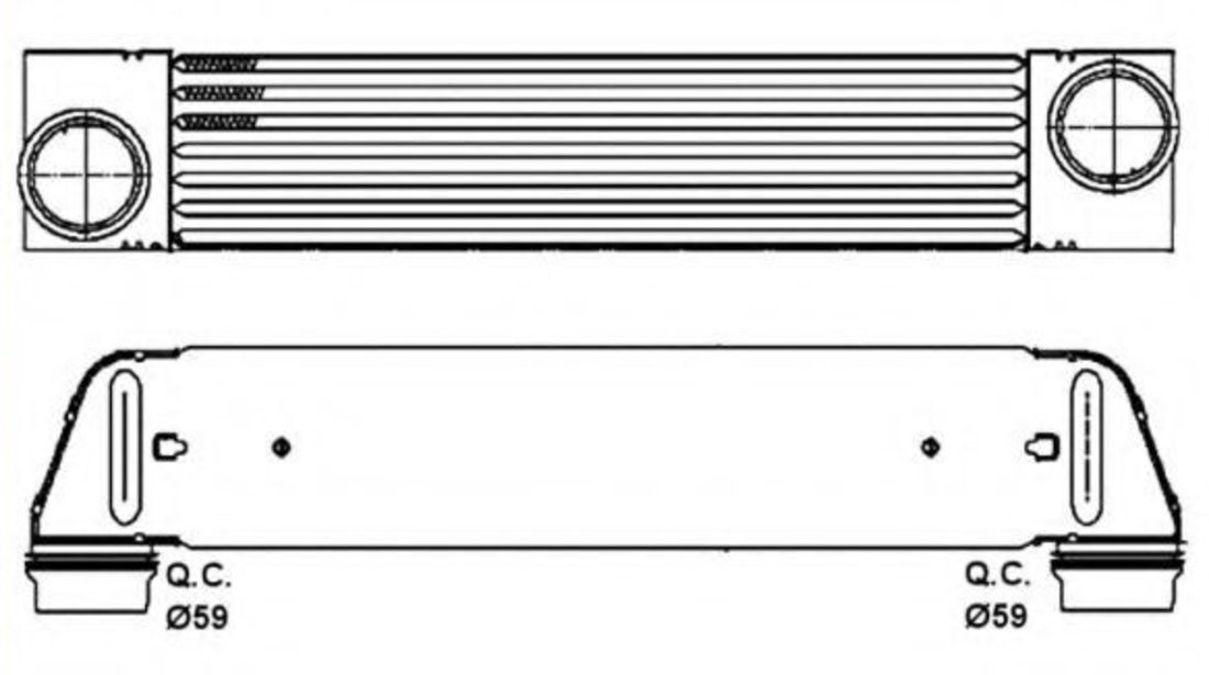 Intercooler, compresor BMW Seria 5 Touring (E61) (2004 - 2010) NRF 30317 piesa NOUA