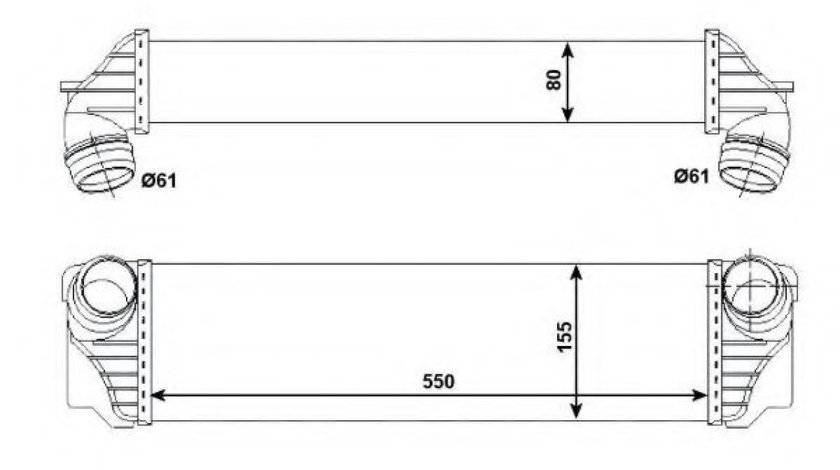 Intercooler, compresor BMW Seria 5 Touring (F11) (2010 - 2016) NRF 30523 piesa NOUA